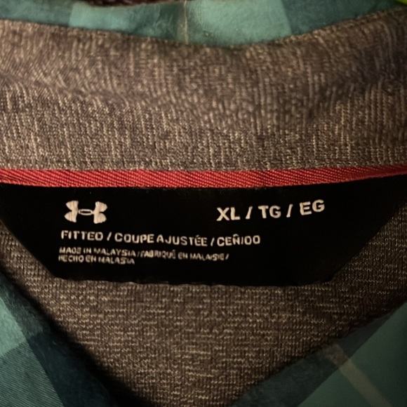 This is casual Under Armour long sleeve shirt The color is a Blue /Green. - Picture 2 of 2